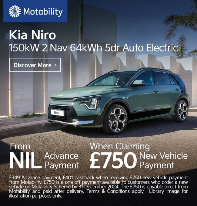 Kia niro online electric motability