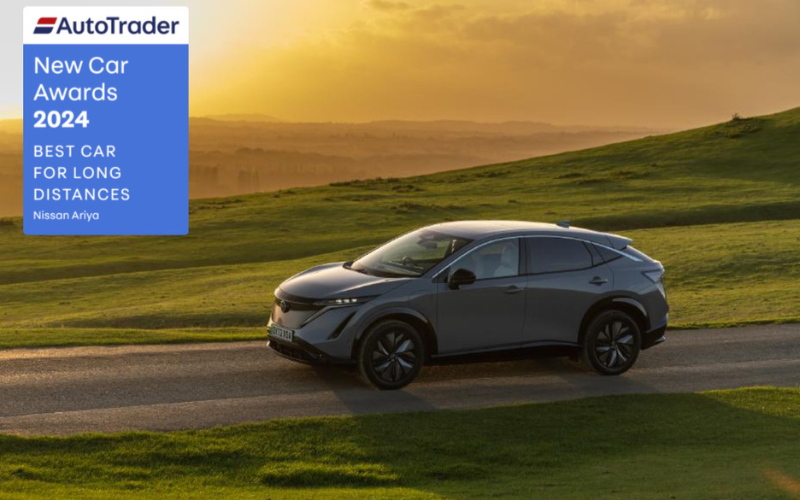 Nissan ARIYA Named Best Car for Long Distances at 2024 AutoTrader New Car Awards